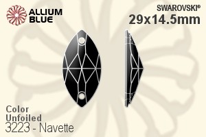 Swarovski Navette Sew-on Stone (3223) 29x14.5mm - Color Unfoiled - Haga Click en la Imagen para Cerrar