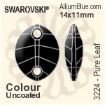 Swarovski Pure Leaf Sew-on Stone (3224) 23x18mm - Clear Crystal Unfoiled