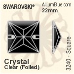 Swarovski Divine Rock Sew-on Stone (3257) 19x13mm - Colour (Uncoated) With Platinum Foiling