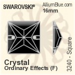 施華洛世奇 正方形 手縫石 (3240) 22mm - 顏色 無水銀底