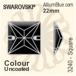 Swarovski Square Sew-on Stone (3240) 16mm - Clear Crystal With Platinum Foiling