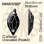 Swarovski Diamond Leaf Sew-on Stone (3254) 30x14mm - Color Unfoiled