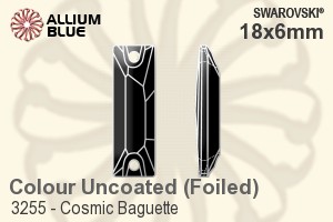 施华洛世奇 Cosmic Baguette 手缝石 (3255) 18x6mm - Colour (Uncoated) With Platinum Foiling