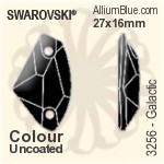 施華洛世奇 Galactic 手縫石 (3256) 27x16mm - 顏色 無水銀底