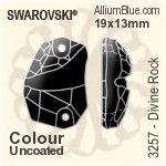 Swarovski Divine Rock Sew-on Stone (3257) 19x13mm - Colour (Uncoated) With Platinum Foiling