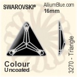 Swarovski Triangle Sew-on Stone (3270) 16mm - Crystal Effect With Platinum Foiling