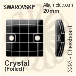 Swarovski Chessboard Sew-on Stone (3293) 24mm - Colour (Uncoated) With Platinum Foiling