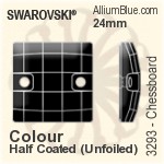 Swarovski Chessboard Sew-on Stone (3293) 20mm - Clear Crystal With Platinum Foiling