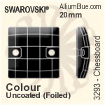 Swarovski Chessboard Sew-on Stone (3293) 20mm - Clear Crystal With Platinum Foiling