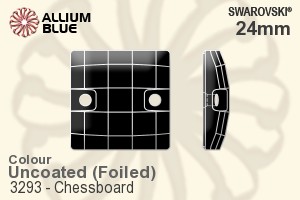 施華洛世奇 Chessboard 手縫石 (3293) 24mm - Colour (Uncoated) With Platinum Foiling - 關閉視窗 >> 可點擊圖片