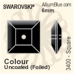 施华洛世奇 Square 手缝石 (3400) 8mm - Colour (Uncoated)