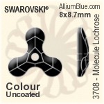 Swarovski Molecule Lochrose Sew-on Stone (3708) 12.5x13.6mm - Crystal Effect With Platinum Foiling