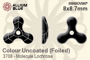 スワロフスキー Molecule Lochrose ソーオンストーン (3708) 8x8.7mm - カラー 裏面プラチナフォイル - ウインドウを閉じる