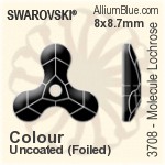 施華洛世奇 分子狀 中孔 手縫石 (3708) 8x8.7mm - 顏色 白金水銀底