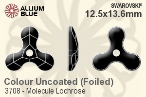 Swarovski Molecule Lochrose Sew-on Stone (3708) 12.5x13.6mm - Color With Platinum Foiling - Click Image to Close