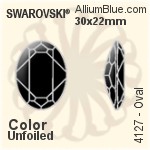 施華洛世奇 橢圓形 花式石 (4127) 30x22mm - 顏色 無水銀底