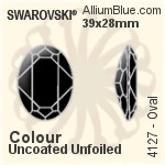 Swarovski Oval Fancy Stone (4127) 30x22mm - Crystal Effect With Platinum Foiling