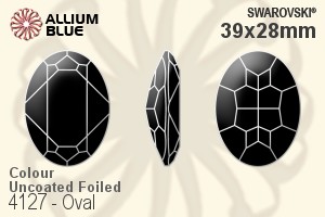 Swarovski Oval Fancy Stone (4127) 39x28mm - Colour (Uncoated) With Platinum Foiling - Haga Click en la Imagen para Cerrar