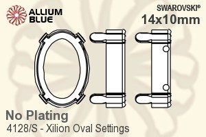 Swarovski XILION Oval Settings (4128/S) 14x10mm - No Plating - Click Image to Close