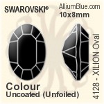 Swarovski XILION Oval Fancy Stone (4128) 8x6mm - Clear Crystal With Platinum Foiling
