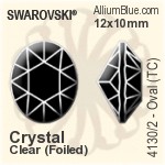 Swarovski XILION Chaton (1028) PP24 - Clear Crystal With Platinum Foiling