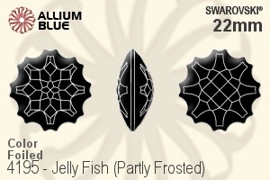 Swarovski Jelly Fish (Partly Frosted) Fancy Stone (4195) 22mm - Color With Platinum Foiling - Haga Click en la Imagen para Cerrar