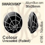 スワロフスキー Nautilus ファンシーストーン (4196) 23x20mm - カラー（コーティングなし） 裏面にホイル無し