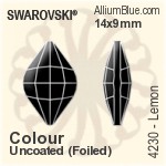 Swarovski Lemon Fancy Stone (4230) 19x12mm - Color With Platinum Foiling