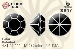 Preciosa プレシオサ MC マシーンカットチャトン OPTIMA (431 11 111) SS17 - カラー 裏面にホイル無し - ウインドウを閉じる