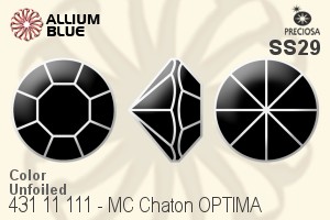 Preciosa MC Chaton OPTIMA (431 11 111) SS29 - Color Unfoiled - Click Image to Close