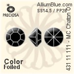 Preciosa MC Chaton OPTIMA (431 11 111) SS14.5 / PP28 - Color With Golden Foiling