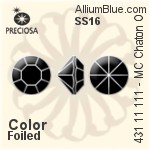 Preciosa MC Chaton OPTIMA (431 11 111) SS5 / PP11 - Color With Golden Foiling