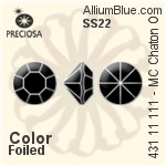 Preciosa MC Chaton OPTIMA (431 11 111) SS22 - Color With Golden Foiling