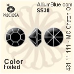 Preciosa MC Chaton (431 11 111) SS38 - Colour (Uncoated) With Golden Foiling