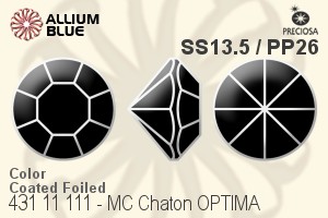 寶仕奧莎 機切尖底石 OPTIMA (431 11 111) SS13.5 / PP26 - 顏色（塗層） 金箔底 - 關閉視窗 >> 可點擊圖片