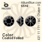 Preciosa プレシオサ MC マシーンカットチャトン OPTIMA (431 11 111) SS16 - カラー（コーティング） 裏面ゴールドフォイル