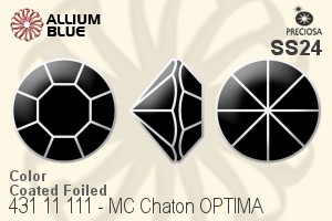 Preciosa MC Chaton OPTIMA (431 11 111) SS24 - Color (Coated) With Golden Foiling - Click Image to Close