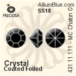 Preciosa MC Chaton OPTIMA (431 11 111) SS18 - Crystal Effect With Golden Foiling