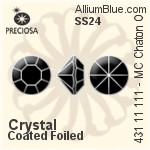 Preciosa MC Chaton OPTIMA (431 11 111) SS24 - Crystal Effect With Golden Foiling