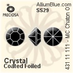 Preciosa MC Chaton OPTIMA (431 11 111) SS29 - Crystal Effect With Golden Foiling