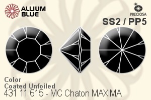 Preciosa MC Chaton MAXIMA (431 11 615) SS2 / PP5 - Color (Coated) Unfoiled