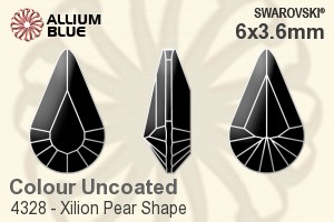 Swarovski XILION Pear Shape Fancy Stone (4328) 6x3.6mm - Color Unfoiled - Click Image to Close