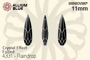 Swarovski Raindrop Fancy Stone (4331) 11mm - Crystal Effect With Platinum Foiling