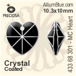 Preciosa MC Heart Pendant (433 68 301) 10mm - Crystal Effect