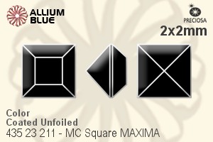 宝仕奥莎 机切正方形 MAXIMA 美饰玛 花式石 (435 23 211) 2x2mm - 颜色（涂层） 无水银底