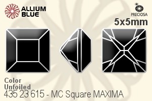 寶仕奧莎 機切正方形 MAXIMA 美飾瑪 花式石 (435 23 615) 5x5mm - 顏色 無水銀底 - 關閉視窗 >> 可點擊圖片
