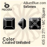 Preciosa MC Square MAXIMA Fancy Stone (435 23 615) 6x6mm - Crystal Effect Unfoiled