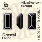 Preciosa MC Baguette MAXIMA Fancy Stone (435 26 212) 5x2mm - Crystal Effect Unfoiled