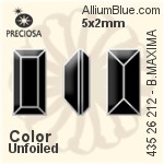 Preciosa MC Baguette MAXIMA Fancy Stone (435 26 212) 4x2mm - Crystal Effect With Dura™ Foiling