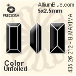 Preciosa MC Baguette MAXIMA Fancy Stone (435 26 212) 5x2mm - Color With Dura™ Foiling